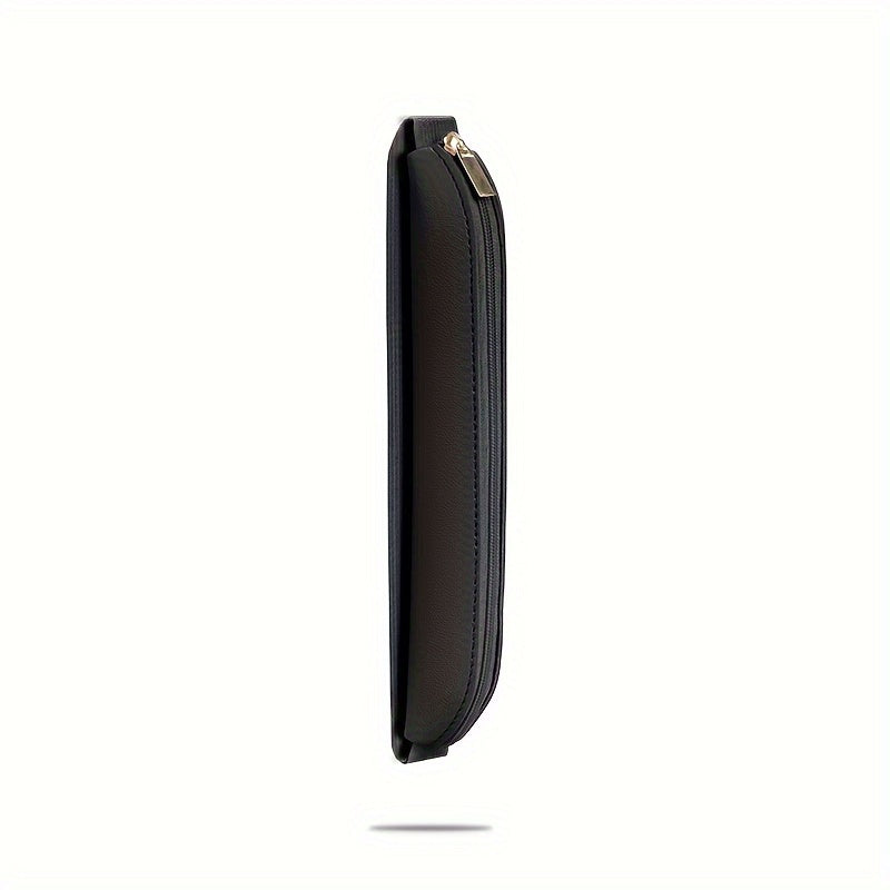 PU Leather Pen Touch Pen Bag Portable Elastic Pen Sleeve with Zipper