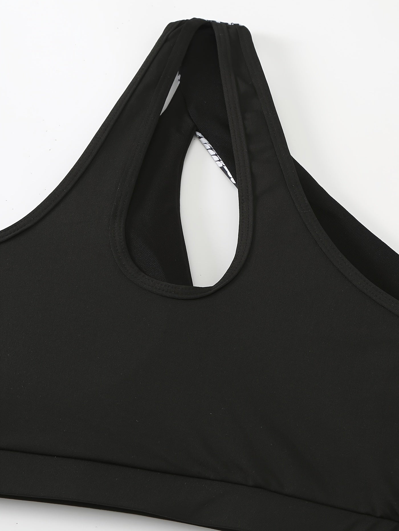 Snake Print Quick Drying One Shoulder Sports Bra