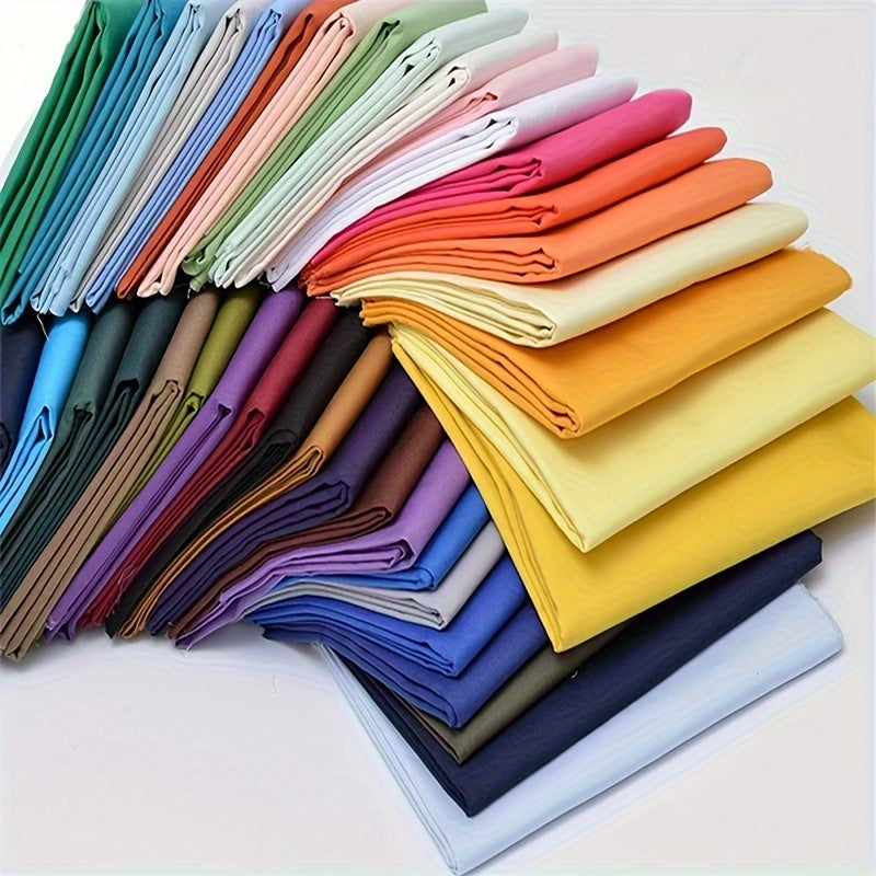 30pcs 100% Cotton Twill Solid Fabric Set DIY Handicraft Sewing Home Patchwork