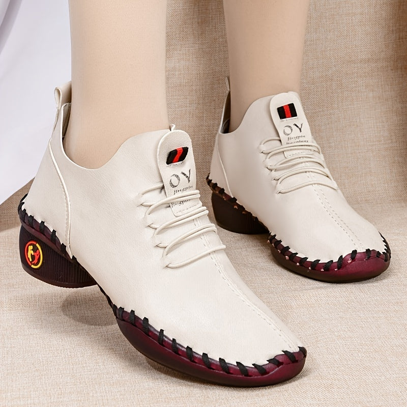 Women's Low Heel Oxfords Lightweight Lace Up Shoes