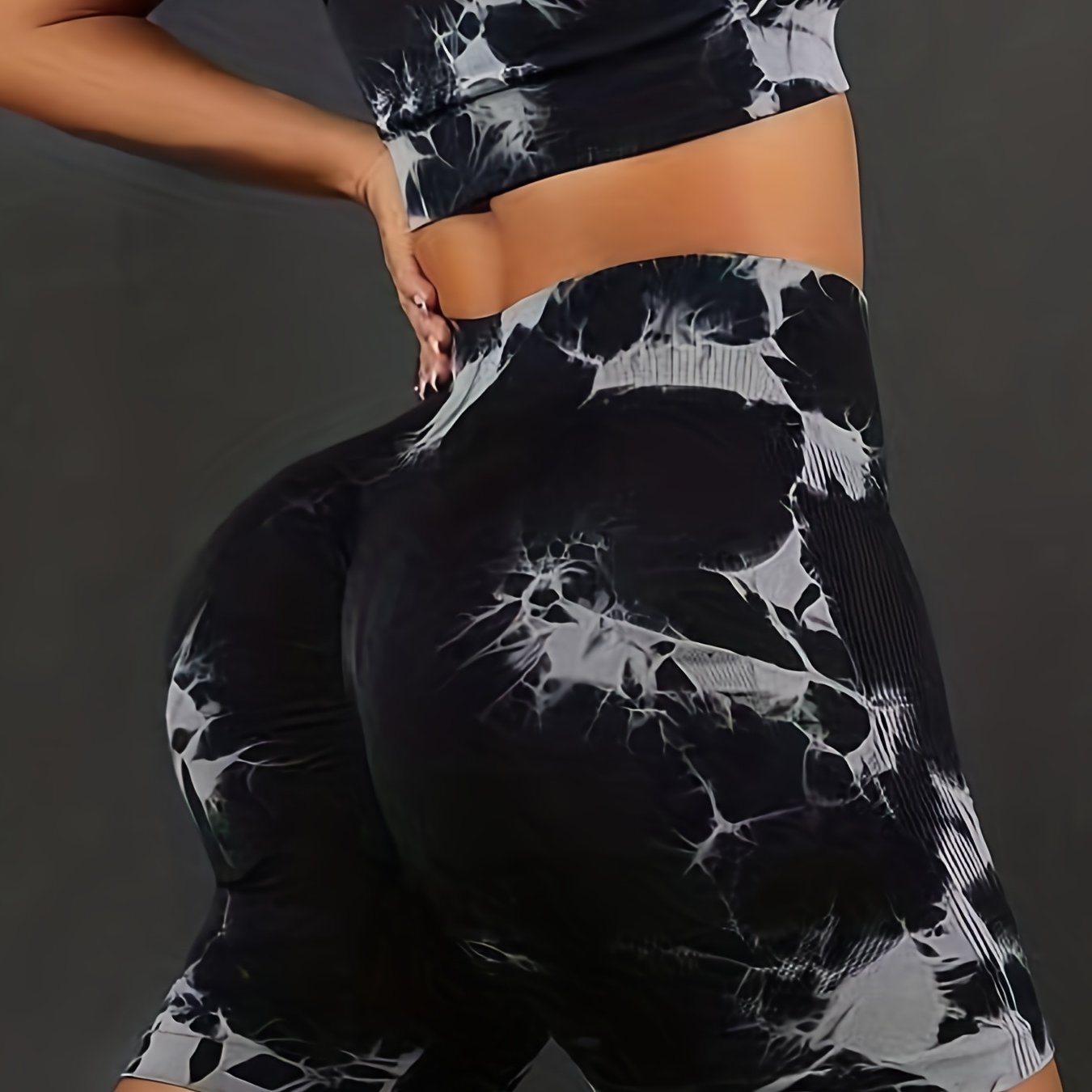 High Waist Tie Dye Yoga Shorts for Women Butt Lifting Leggings