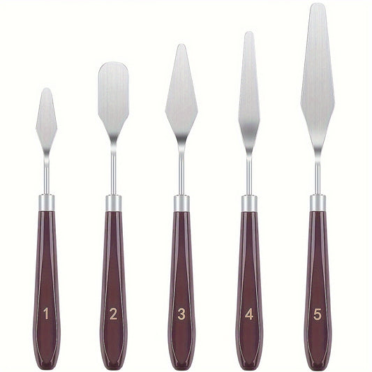 5pcs Stainless Steel Spatula Palette Set for Painting