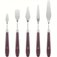 5pcs Stainless Steel Spatula Palette Set for Painting