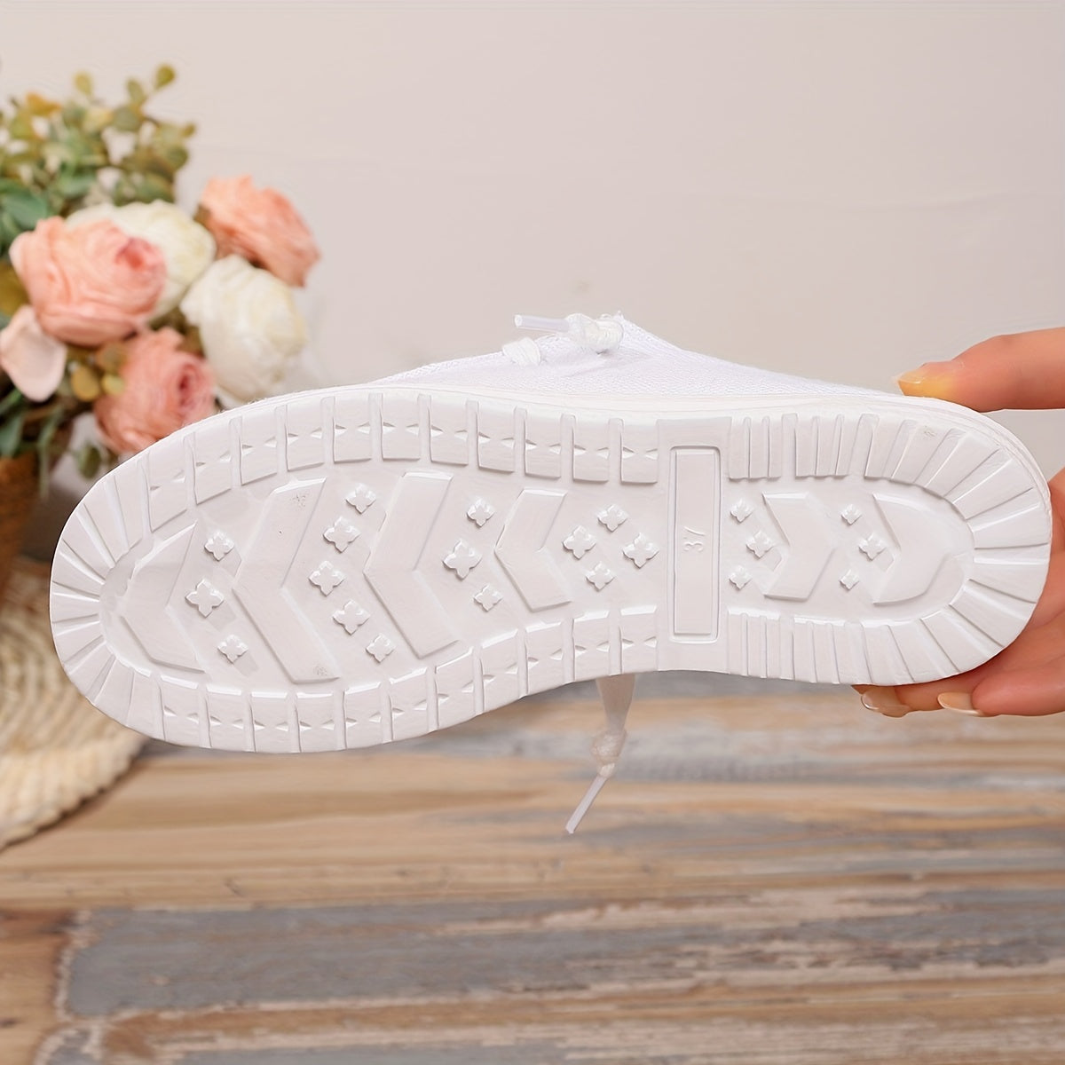 Women's Baseball Pattern Boat Shoes Lightweight Canvas