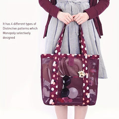 Large Capacity Mesh Beach Shoulder Bag Handbag Travel Storage Bag