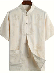 Men's Summer Short Sleeved Shirt Chinese Style Suit