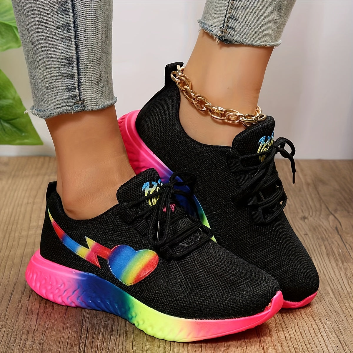 Pride Month Women's Sneakers Breathable Mesh Running Shoes