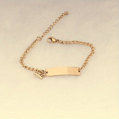 Stainless Steel Laser DIY Letter Bracelet for Boys and Girls