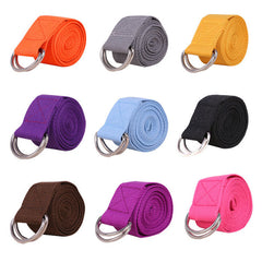 Cotton Yoga Strap With Metal D Ring