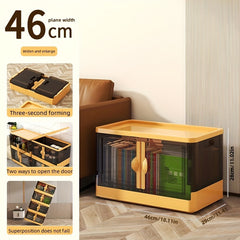 Stackable Foldable Storage Box Wardrobe Organizer with Open Doors