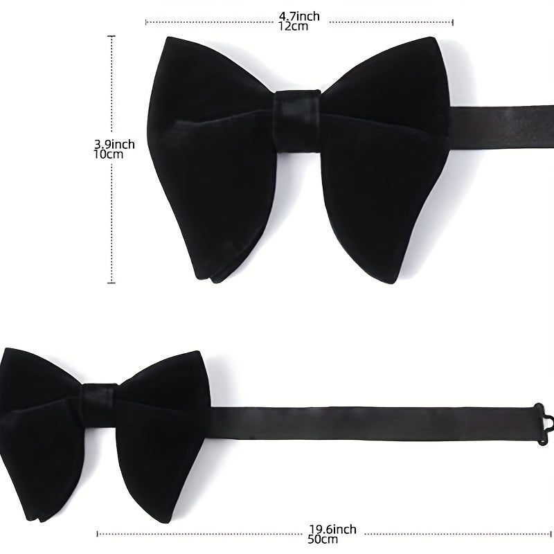 Velvet Butterfly Bow Tie for Wedding Groomsmen