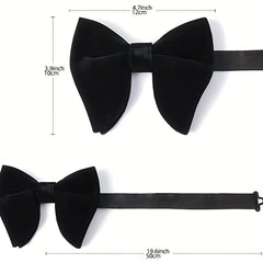 Velvet Butterfly Bow Tie for Wedding Groomsmen
