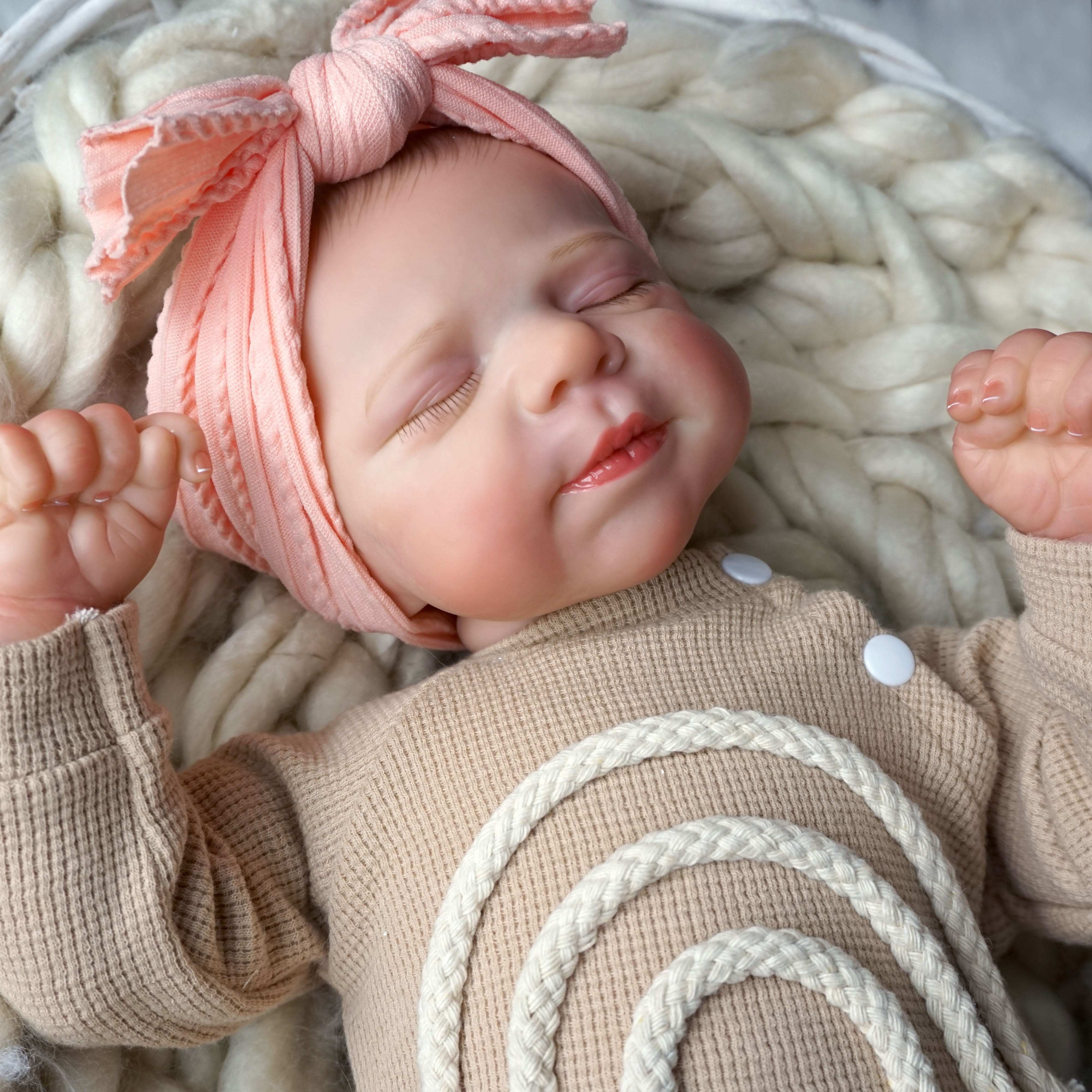 Handcrafted Reborn Youngsters Doll with Painted Hair Soft Vinyl Head