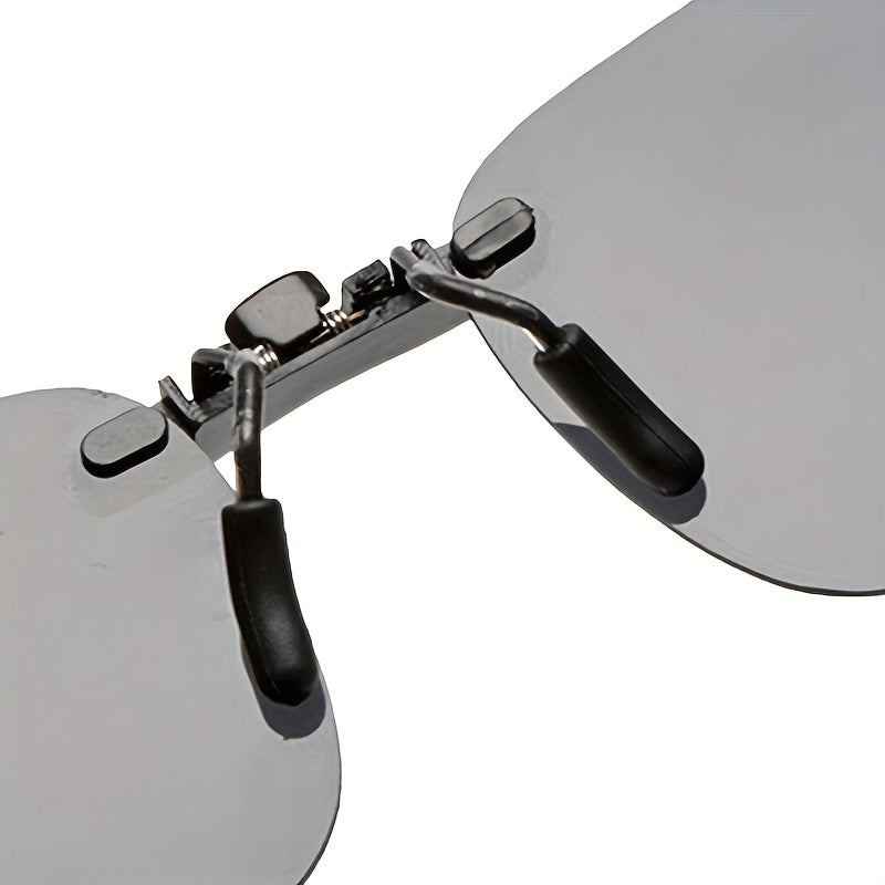 Men's Clip On Polarized Night Vision Driving Sunglasses