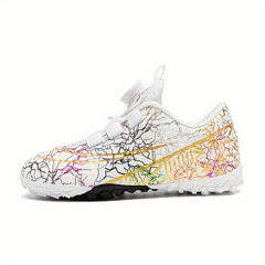 High Top Turf Football Boots Rotating Buckle Anti-Skid Breathable Soccer Cleats