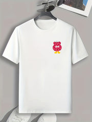 Men's Cartoon Doodle Pattern T-shirt Outdoor Tee