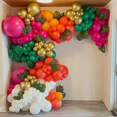 135pcs Hawaiian Tropical Theme Balloons Garland Kit Summer Baby Shower Birthday