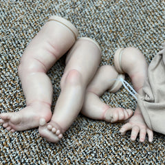 DIY Unassembled Reborn Doll Kit with Rooted Hair & 3D Painted Skin