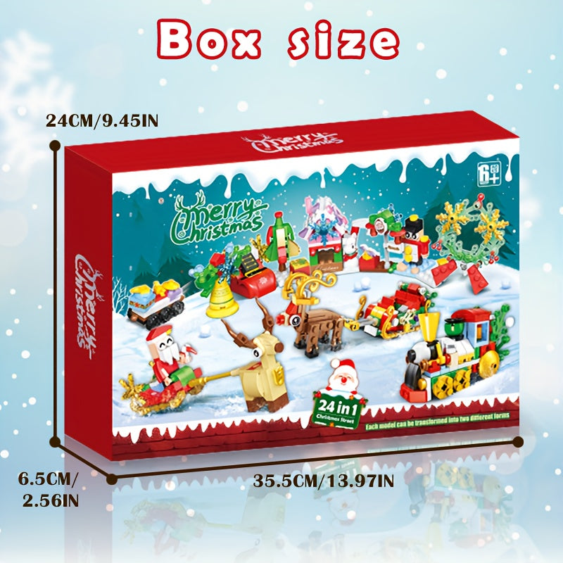 24-in-1 Christmas Advent Calendar Building Set Kids' DIY Toy Kit