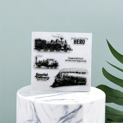 Train Words Stamp Silicone Transparent Decoration Tool