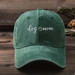 Dog Mom Washed Baseball Cap Vintage Distressed Hat For Women