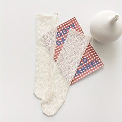 Floral Lace Mesh Socks Sweet & Mid Tube Socks Women's Stockings