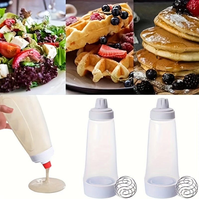 Pancake Batter Dispenser & Whisk - for Cupcakes, Waffles & More