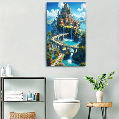 City Mountains Rivers Art Painting Outdoor Bedroom Decor