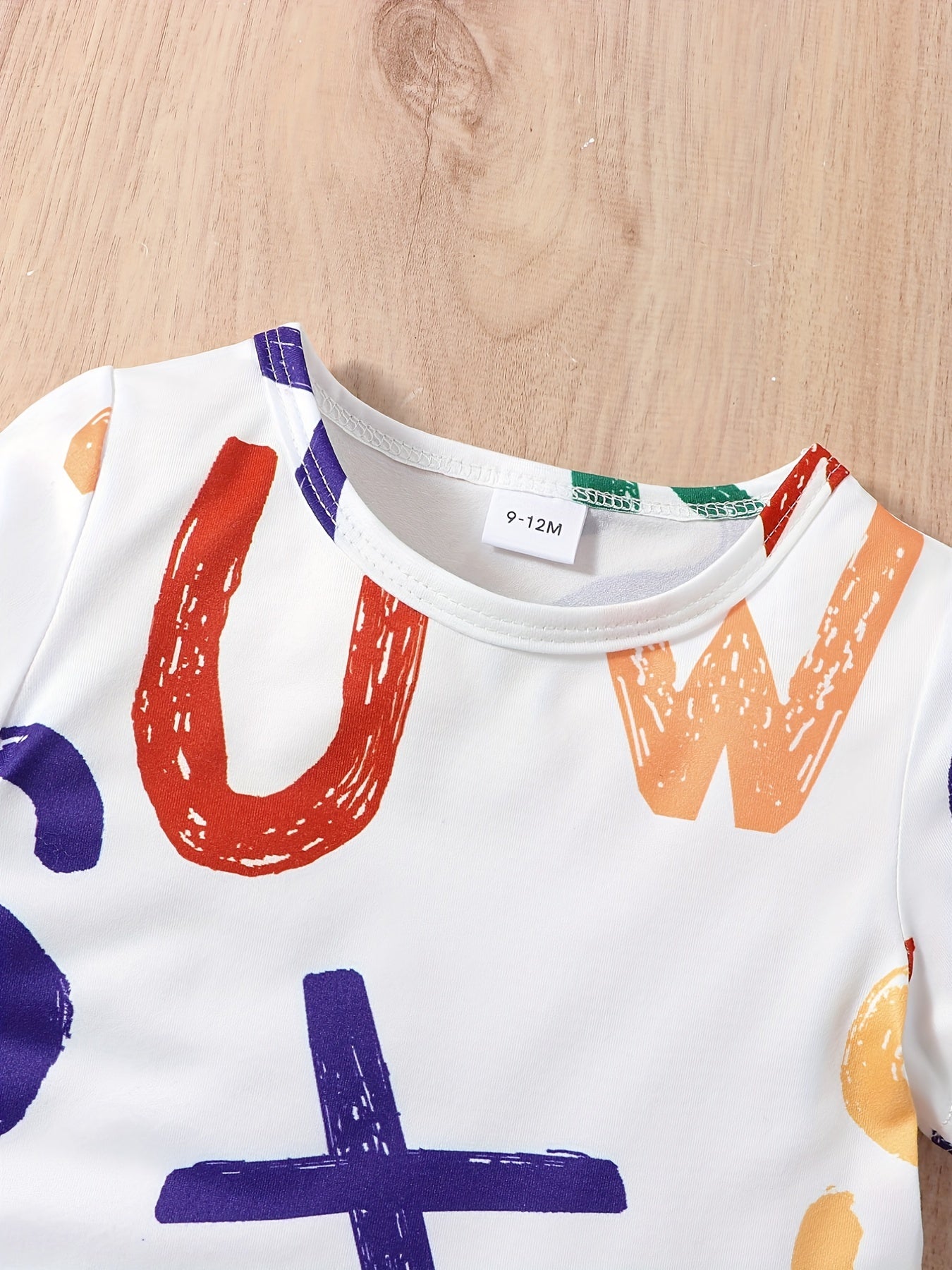 2pcs Baby Boys Resort Outfit Print T shirt & Shorts Set