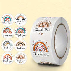 500pcs Rainbow Thank You Stickers for Wedding Birthday Party DIY Craft Decor