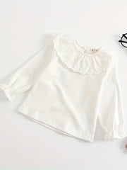 Toddler Baby Girls Doll Collar Long Sleeves T Shirt Top
