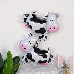 4pcs Cow Balloons Farm Party Balloons Birthday Balloons Decor
