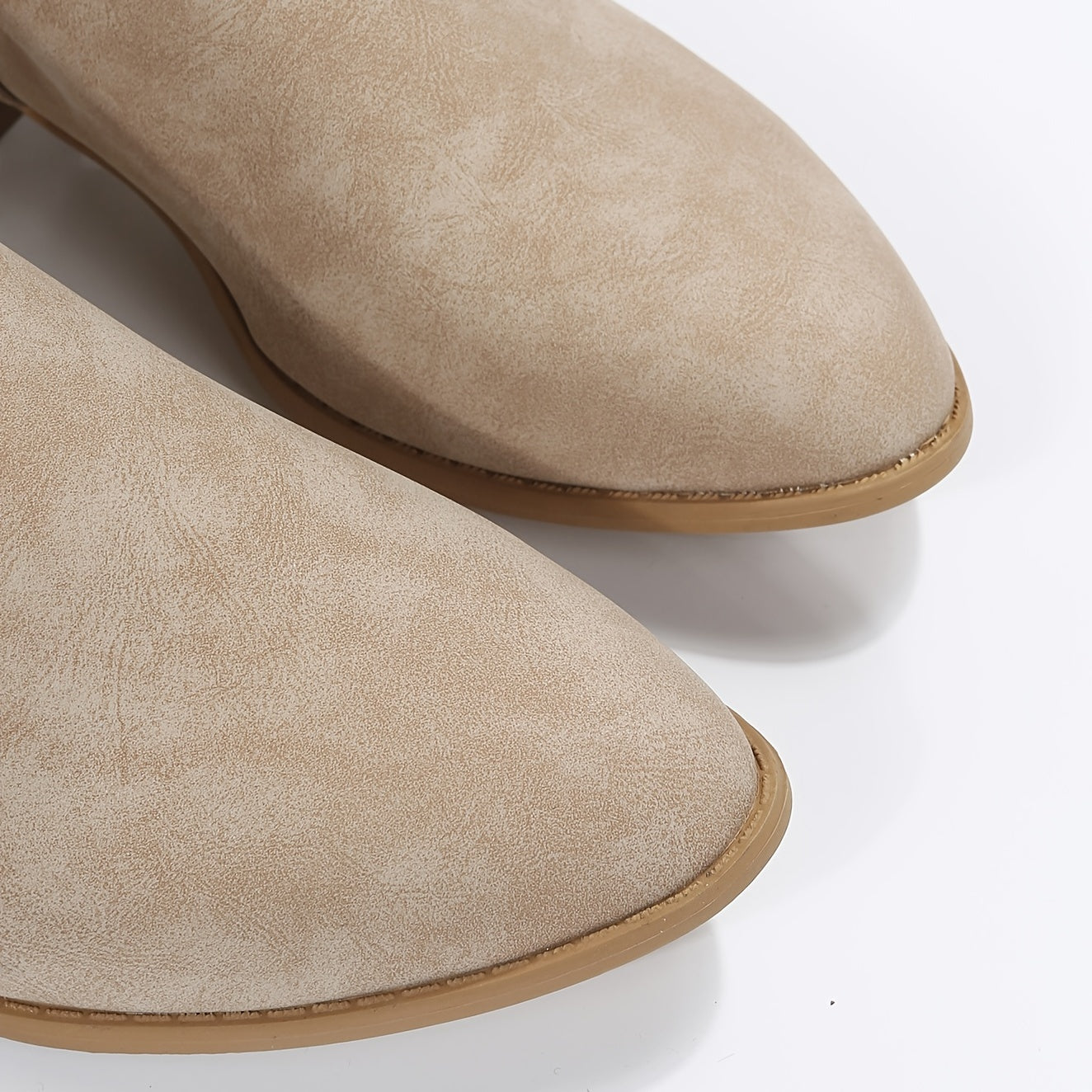 Women's V Cut Chunky Heeled Ankle Boots
