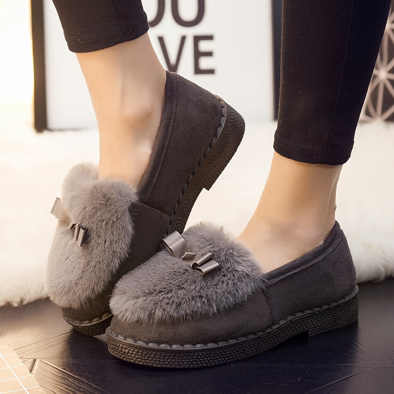 Women's Faux Fur Lined Loafers