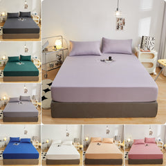 Polyester Brushed Fitted Sheet Soft Comfortable Solid Bedding Mattress Protector