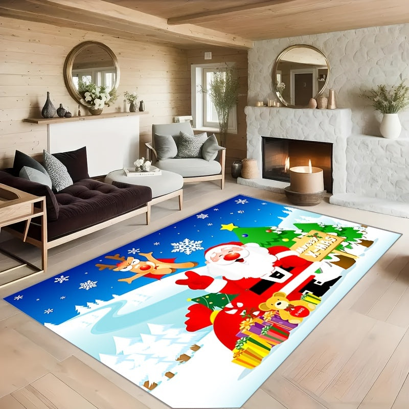 Christmas Carpet Waterproof Anti-Fouling Anti-Slip Washable Farmhouse Dwarf