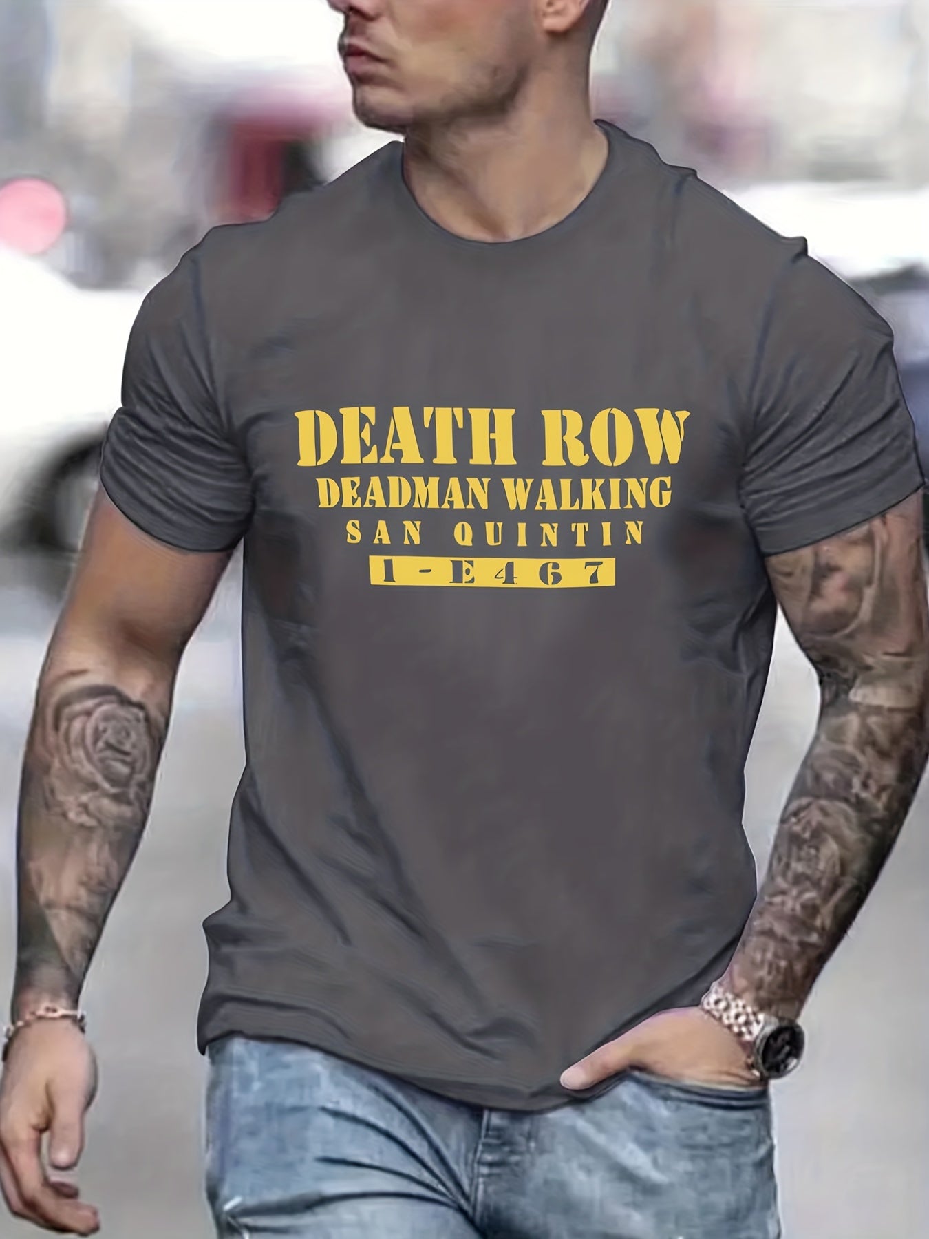 Death Row Print Tee: Casual Stretch Breathable T shirt