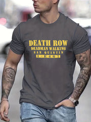 Death Row Print Tee: Casual Stretch Breathable T shirt