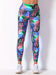 Leopard Print High Waist Sports Tight Pants