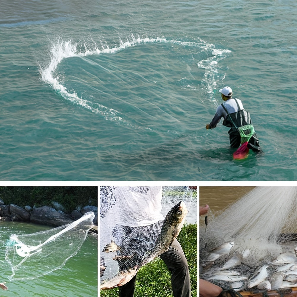 Hand Throwing Net with Fishing Line Accessories