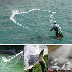 Hand Throwing Net with Fishing Line Accessories
