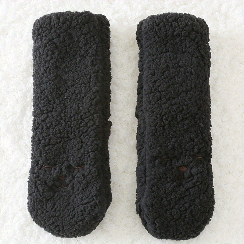 Cozy Fuzzy Socks Non Slip Women's Mid Tube Stockings