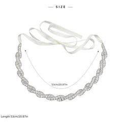 Rhinestone Bridal Belt Wedding Dress Waist Chain Sash Belt Handcrafted Wedding