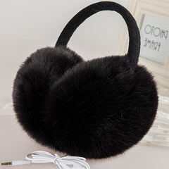 Winter Ear Muffs Faux Fur Ear Warmers Snap Closure Machine Washable Men Women