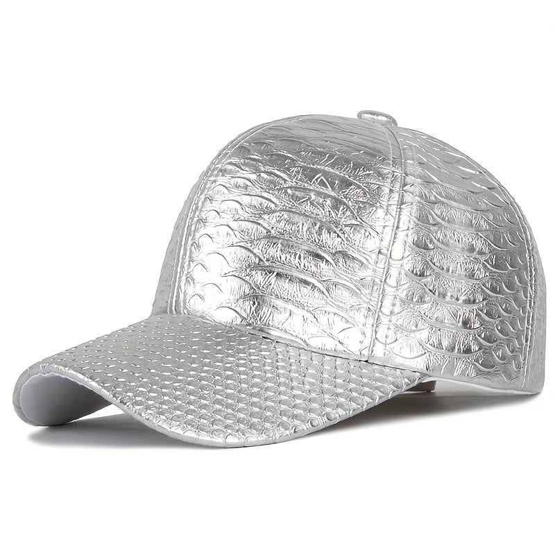 Crocodile Pattern PU Peaked Cap Street Hip Hop Sun Hat