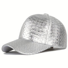 Crocodile Pattern PU Peaked Cap Street Hip Hop Sun Hat