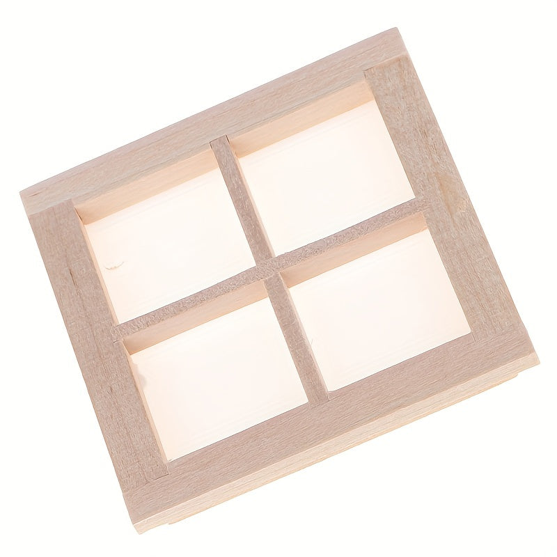 1:12 Dollhouse Wooden 4 Pane Window DIY Accessories