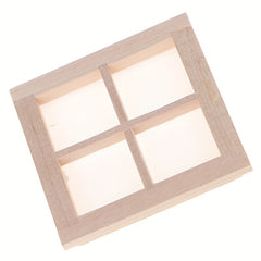 1:12 Dollhouse Wooden 4 Pane Window DIY Accessories