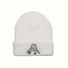 American Drama Pet Hand Embroidery Hat Warm Headgear Autumn Winter Woolen Hat