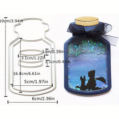 Drift Bottle Cutting Dies Little Prince Metal Embossing Stencil DIY Scrapboo
